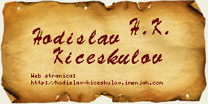 Hodislav Kićeskulov vizit kartica